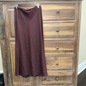 Anthropologie Deep Burgundy Maxi Skirt
